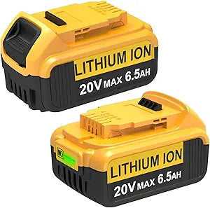 2Pack DCB206 Replacement for DeWalt 20V Max Battery Compatible With Dewalt Battery DCB207 DCB206 DCB206-2 DCB204 DCB203 DCB201 DCB200 DCD/DCF/DCG/DCS Series Cordless Power Tools with LED Indicator