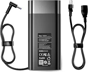200W Laptop Charger Compatible with HP Victus 15 17 Omen Pavilion Gaming 15 17 ZBook Fury Create Studio 17 15 G9 G10 G8 G7 G6 G5 G4 Envy 15 15u 2020 TPN-DA10 L00818-850 Power Cord