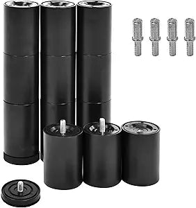 11 Inch Bed Legs for Adjustable Bed Base Frame,Screw in Furniture Replacement Feet, 4 Kinds Thread Contained, Set of 4