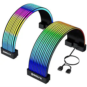Sirlyr Black ARGB Sleeves for GPU/ATX Cables, 8Pin/12VHPWR & 24Pin