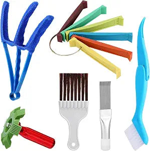 AC Coil Cleaner Fin Comb Brush Set for Air Conditioner Condenser Evaporator