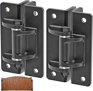 Insaga 6mm Heavy Duty Bolt On Gate Hinges, 1000 lbs Capacity Anti Sag L-Shaped Gate Hinge with Bearings, 6.5 in Powder Coated Black Carbon Steel Gate Hardware for Garden Fence Barn Farm Gate, 2 Pack