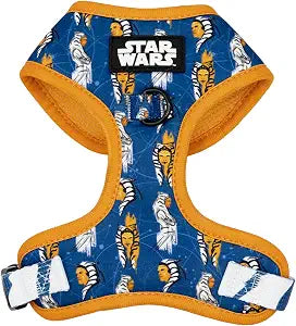 Sassy Woof Dog Adjustable Harness - Star Wars Ahsoka - XS, Breathable Mesh, No Pull Design with Two D-Rings, Perfect for Small Dogs and Puppies - Officially Licensed