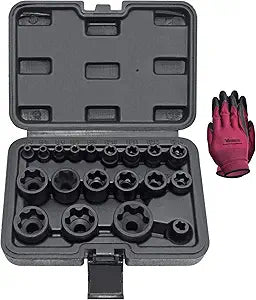 19Pcs Torx Plus Socket Set, External Torx Plus 6 Point EP Socket EP4 - EP32