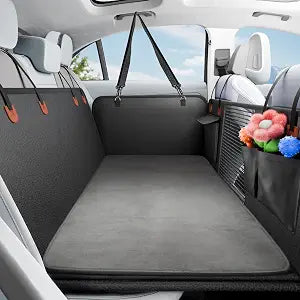 Back Seat Extender,Dog Car Seat Cover with Hard Bottom,Waterproof Dog Hammock for Car Pet Backseat Protector,Anti Scratch, Easy to Clean Holds 400lbs (Hammock with Bed Mat)