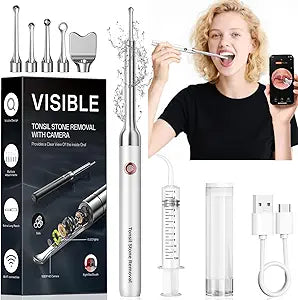 Tonsil Stone Remover with Camera - Upgraded Visual Tonsil Stone Removal Kit