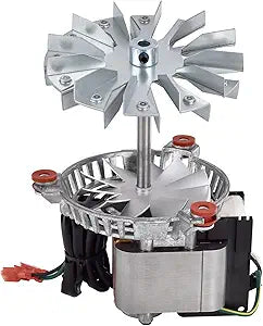 3-21-08639 Combustion Blower Exhaust Fan Motor Fits for Harman Pellet Stoves P43 P61 P68 Accentra 52I XXV Advance P35I PC45 PF100 PF120 BA100 BH105, with 3-20-502221 Double Paddle Fireplace Fan Blade