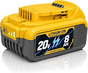 SANIU 1 Pack 8.0Ah Replacement for DeWalt 20V Battery, Long-Lasting Lithium-Ion Battery Compatible with Dewalt 20 Volt Cordless Power Tools DCB201 DCB203 DCB204 DCB205 DCB205c DCB205-2 DCB206