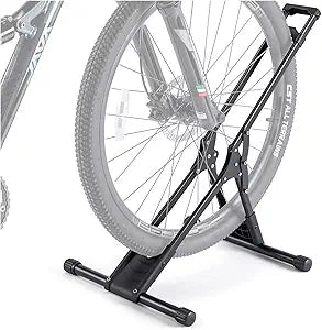 CHEPARK Bike Floor Stand Rack- Indoor Bike Stand for Garage/Home - Bike Storage Bicycle Parking Rack Fit 20-29 Mountain Road Bikes (1 Bike Rack)