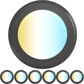 Sunco 6 Pack 6 Inch Flush Mount Black LED Disk Lights, 5CCT, 15W=100W