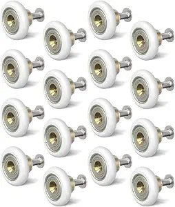 Sliding Shower Door Rollers Replacement, 19mm Diameter Nylon Wheels