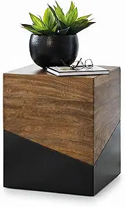 Signature Design by Ashley Trailbend Eclectic Accent End Table, Brown & Gunmetal