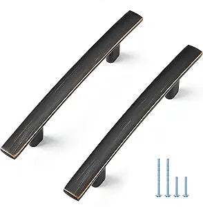 Ravinte Oil-Rubbed Bronze Curved Cabinet Handles Arch Drawer Pulls for Kitchen (3 in Hole Center, 25 Pack)