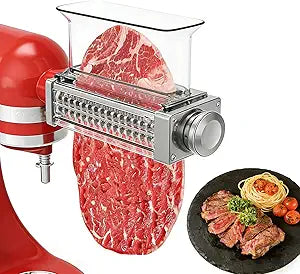 Adjustable Meat Tenderizer Attachment for KitchenAid Stand Mixers 3 Thickness Settings with Wide Metal Wheel & Tall Chute Meat Tenderizer Tool (meat tenderizer)