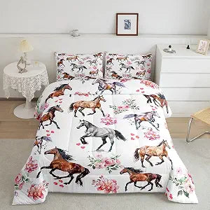 Erosebridal Western Comforter Kids Boys Girls, Romantic Farm Twin