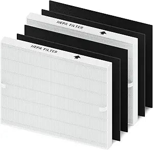 AP-1512HH Filter Set Replacement for Coway Airmega AP-1512HH and 200M Air Purifiers, 2 True HEPAs and 4 Carbon Pre-Filters