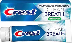 Crest Toothpaste Clean Breath Peppermint 4.6oz ��� Neutralizes Bad Breath, Antibacterial Protection, Fights Cavities, Freshens Breath, Gently Whitens