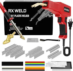 RX WELD 2-in-1 Plastic Welder, 1000PCS Hot Stapler Repair Kit