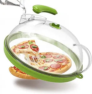 12 Inch Microwave Splatter Cover with Water Steamer, Upgraded Microwave Cover for Food with Handle, Clear Plate Covers, Splatter Guard, Kitchen Essentials Gadgets, House Warming Gifts New Home