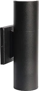 Nuvo 62/1144R1 Two Light Outdoor Wall LED Up-and-Down Sconce, 20W/120-277V, Black, Large