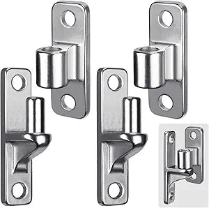 Insaga 304 Stainless Steel Gate Hinges, One Piece Non-Welding Heavy Duty with 5/8'', 2Pack Wall Mount Gate Hinges for Farm Gates and Wooden Fences, Capacity up to 600lbs