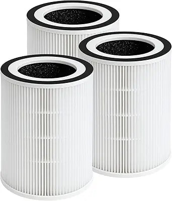 Nispira 3-in-1 True HEPA Activated Carbon Replacement Filter Compatible with Sensibo Pure Air Purifier, 3 Packs