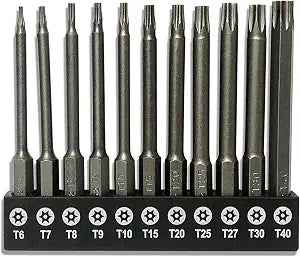 aiyun 11Piece Star Screwdriver Bit Set Shark Vacuum Security (75mm Length)