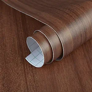 BAYYA Extra Wide Wood Grain Peel and Stick Wallpaper Brown Thick 31.5x157inch Light Walnut Contact Paper for Cabinets Self-Adhesive Waterproof Furniture Stickers Tan Wood Vinyl Wrap Counter Top Covers