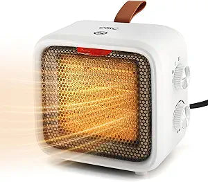 CTSC Space Heater, 1500W Space Heaters for Indoor Use with Thermostat, High-efficiency PCT heating material, Safe and Quiet Portable Heater with Heating and Fan Modes for Bedroom, Home and Office