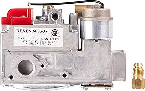 6003-3V OEM CSA Certified Electronic Natural Gas Fixed Flame Height Valve for 3 Volt and IPI Fireplaces, Pedestal Stoves, and Other Hearth Systems.