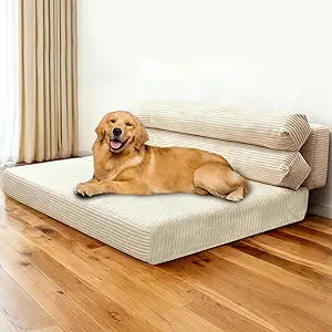 Convertible Sofa Bed, Folding Sofa Bed Couch, Pallout Floor Couch, Convertible Futon Chair Beds, Floor Teddy Sofas, Mini Couch for Bedroom, Love Seat Sleeper Beds(Beige White,51.1"39.3"23.6")