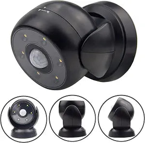 BIGLIGHT Battery Operated Motion Sensor Spotlight, Wireless LED Flood Light Indoor Outdoor, Waterproof Security Lighting, Bright Uplight for Wall Front Door Shed Hallway Bathroom Porch, 200 Lumen