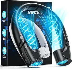 Mavax ChillGo Portable Neck Fan, 8000mAh Wearable Personal Cooler, 9000RPM High-Speed Motor with LED Display, Max 16H Runtime, 4Speed, Lightweight & Quiet, Ideal Gift for Men Women Black