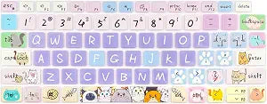 Silicone Keyboard Cover Skin for Dell Latitude 3000 3340 13.3"(2023)/ 5320 5330 5340 5350 13.3"/ 7320 7330 7340 7350,Cute Cat