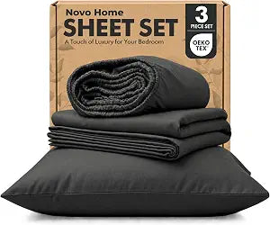 Twin Sheet Set 4 Piece, Hotel Luxury MicrofiberBed Sheets
