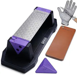 3-Sided 400/1000/8000 Grit Diamond Sharpening Whetstone Kit