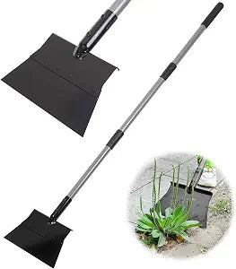 Suchtale Flat Shovel, 11-Inch Floor Scraper, Long Handle Weed Scraper