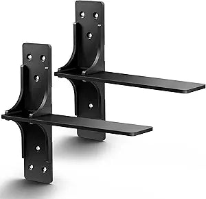 BATODA 12 Free Hanging T Shelf Bracket (2PCS) - 450LBS Capacity Solid Steel Floating Shelf Brackets, Heavy Duty Shelf Brackets - Hidden Countertop Support Brackets with Hardware (Patent Pending)