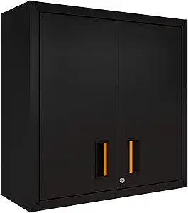 for Home Ready-to-Assemble Wall Steel Cabinet with Two Doors (Black)