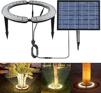 Solar Palm Tree Lights Outdoor, 32 LED 12W Landscape Spotlights for Big Trees, Super Bright 12000mAh Solar Flood Lights, Dusk to Dawn Waterproof Garden Yard Christmas Decorations
