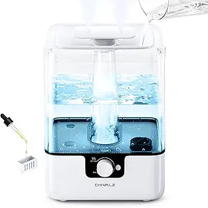CHIVALZ 6L Humidifiers for Bedroom, Cool Mist, 26dB, 50H Runtime, White
