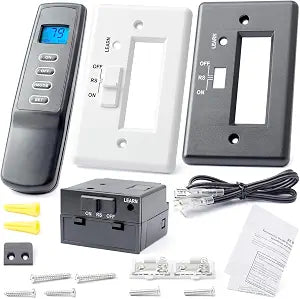 Upgraded Fireplace Remote Control Kit Replacement for Skytech for Majestic for Ambient for Empire for Monessen Millivolt Valve Fireplace Stove with Thermostat On/Off Control Remote Receiver