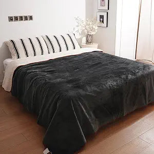 Sunsleek Bed Blanket Waterproof Sherpa Fleece Blanket for Sofa Couch Travel, Reversible Throw Blanket for Large Dog Puppy Cat, Furniture Protector(Grey, 80x108 inches)