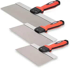 WAL-BOARD TOOLS 3 Peice Stainless Drywall Taping Knife Set, 8-12 Inch Finishing Tools, Made in the USA DTKTP1