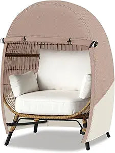 Porch Shield Patio Egg Chair Cover - 600D Waterproof and UV Resistant Wicker Outdoor Basket Chair Cover 42W x 36D x 56H inches