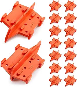 CroBlissful 16 Pcs Deck Spacers 1/8" and 3/16" Spacer Edges Deck Board Spacing Tool Orange for Pressure Treated, Composite, PVC, Plank, Hardwood Decking Tool