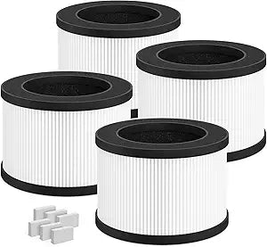 4-Pack BW302 Replacement Filter Compatible with LUNINO BW302 Purifier, with Aromatherapy Tablets