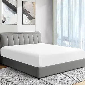 Queen Size Fitted Bottom Sheet Only - Premium 1800 Microfiber - 16 Inch Extra Deep Pockets - Ultra Soft & Breathable - Wrinkle & Fade Resistant - Single Fitted Bottom Sheet Only, White