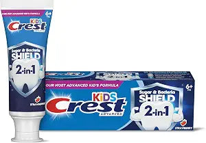 Kids Sugar Bacteria Shield Toothpaste with Fluoride, Strawberry Flavor, 4.1oz for Ages 6+