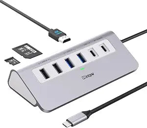 intpw 9-in-1 USB C Hub Multiport Adapter, 28 Ergonomic Design, 4K@60Hz